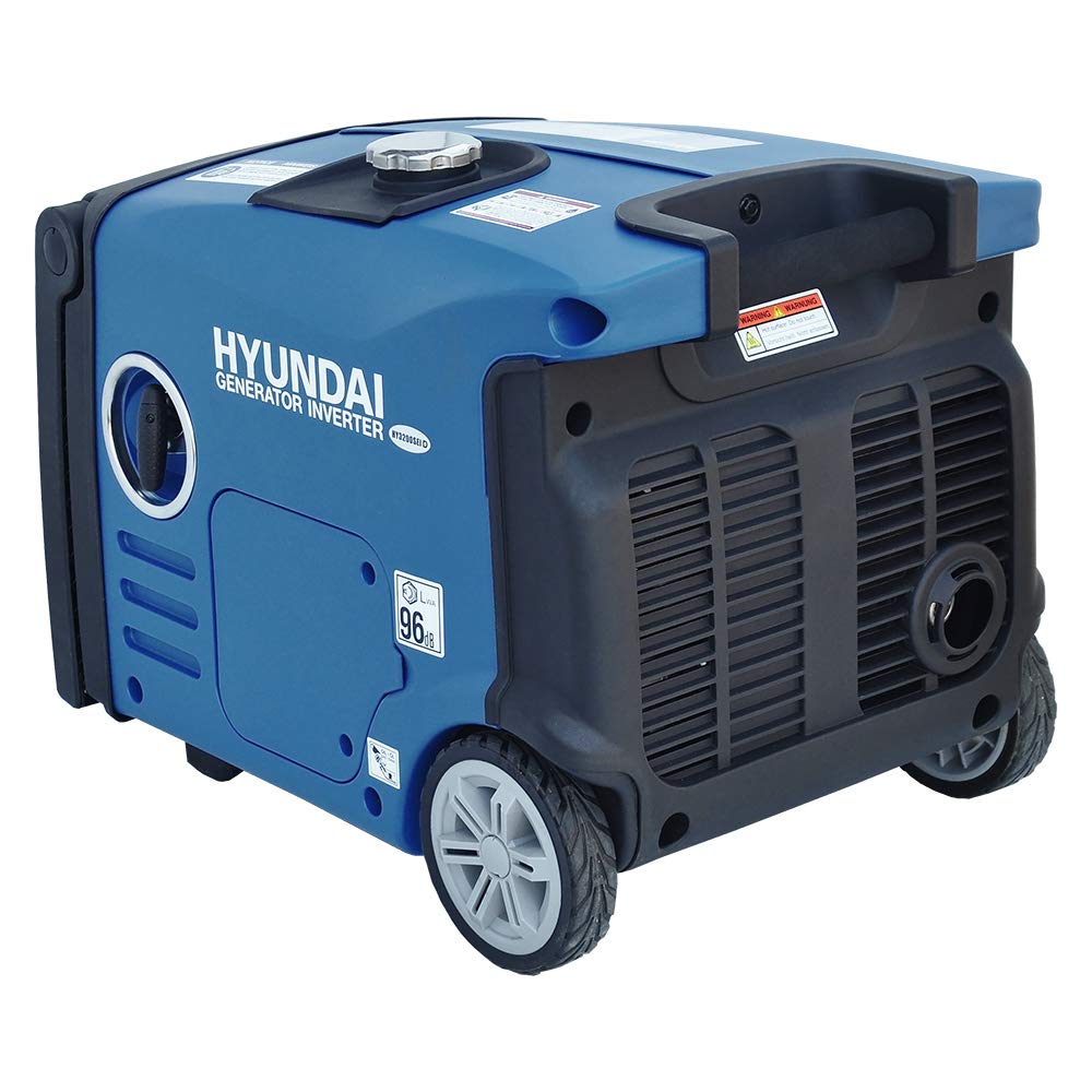 HYUNDAI Inverter Stromerzeuger HY3200SEi D, Notstromaggregat, Generator mit 3.2 kW, Stromgenerator mit E-Start, Benzin Stromaggregat, mobil und leise