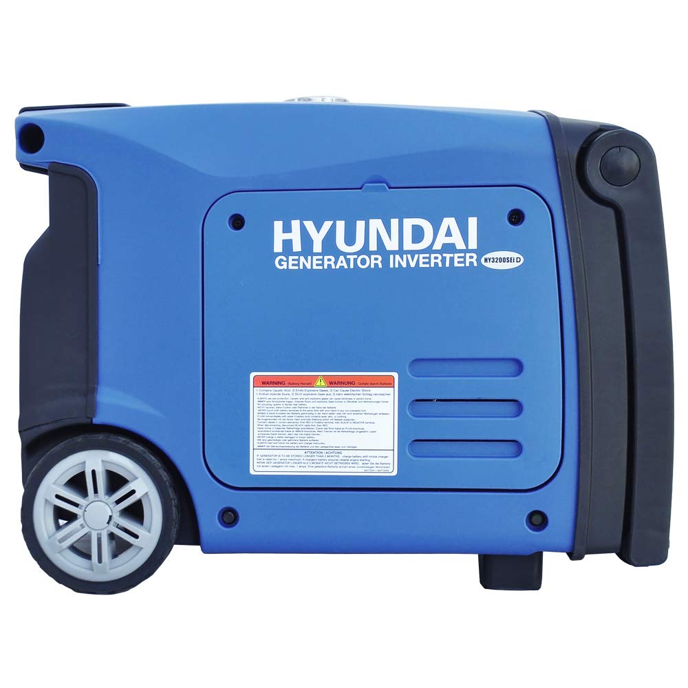 HYUNDAI Inverter Stromerzeuger HY3200SEi D, Notstromaggregat, Generator mit 3.2 kW, Stromgenerator mit E-Start, Benzin Stromaggregat, mobil und leise